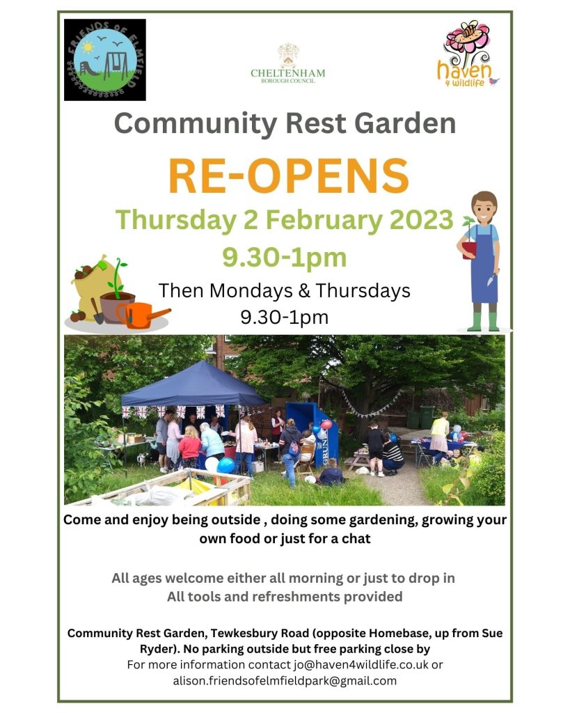 Rest garden reopening poster 